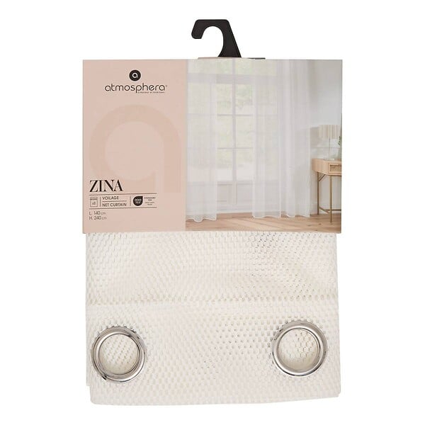ATMOSPHERA - Voilage Zina 140x240cm blanc - large