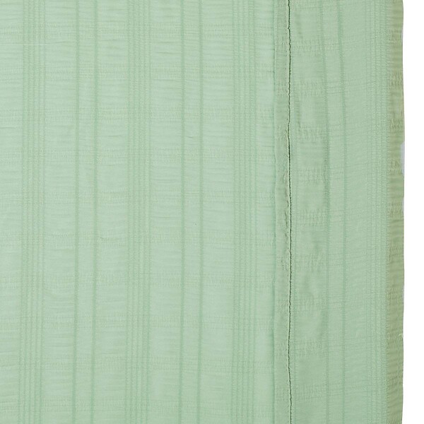 ATMOSPHERA - Voilage Noa motif rayures plissées140x240cm vert céladon - large