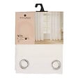 ATMOSPHERA - Voilage Noa motif rayures plissées140x240cm blanc - vignette