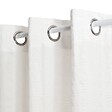 ATMOSPHERA - Voilage Noa motif rayures plissées140x240cm blanc - vignette