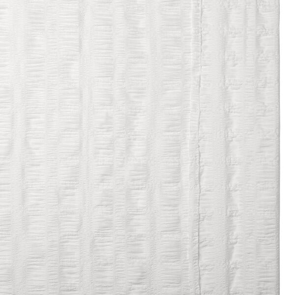 ATMOSPHERA - Voilage Noa motif rayures plissées140x240cm blanc - large