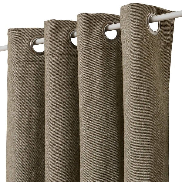 ATMOSPHERA - Rideau isolant Kys vert Kaki 140x260cm - large
