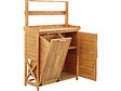HABITAT ET JARDIN - Armoire de jardin en bois avec poubelle intégrée "Lou" - Marron - vignette