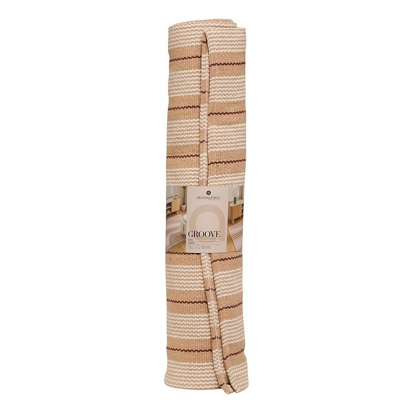 ATMOSPHERA - Tapis Groove 170x120cm rayé beige lin - large