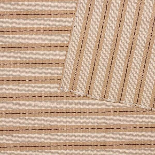 ATMOSPHERA - Tapis Groove 170x120cm rayé beige lin - large
