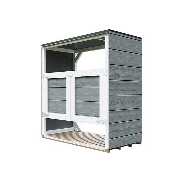 TIMBELA - Abri de jardin pour poubelles 2x240L TIMBELA M980A-CAVERN STEEL - large