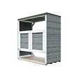 TIMBELA - Abri de jardin pour poubelles 2x240L TIMBELA M980A-CAVERN STEEL - vignette