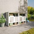 TIMBELA - Abri de jardin pour poubelles 2x240L TIMBELA M980A-CAVERN STEEL - vignette