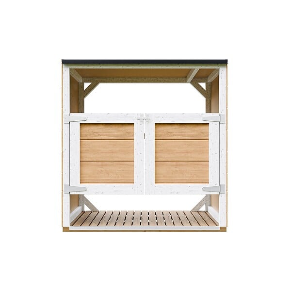 TIMBELA - Abri de jardin pour poubelles 2x240L TIMBELA M980A-HARVEST HONEY - large