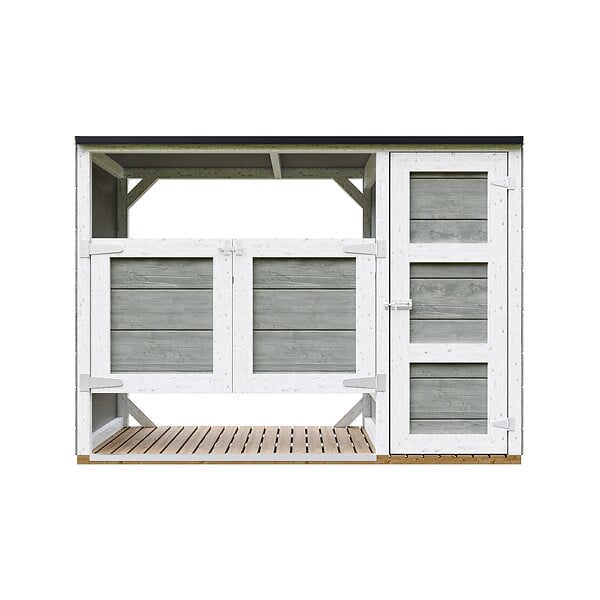 TIMBELA - Abri de jardin pour poubelles 2x240L TIMBELA M981A-TUNDRA GREY - large