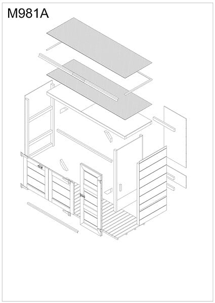 TIMBELA - Abri de jardin pour poubelles 2x240L TIMBELA M981A-TUNDRA CAVERN - large