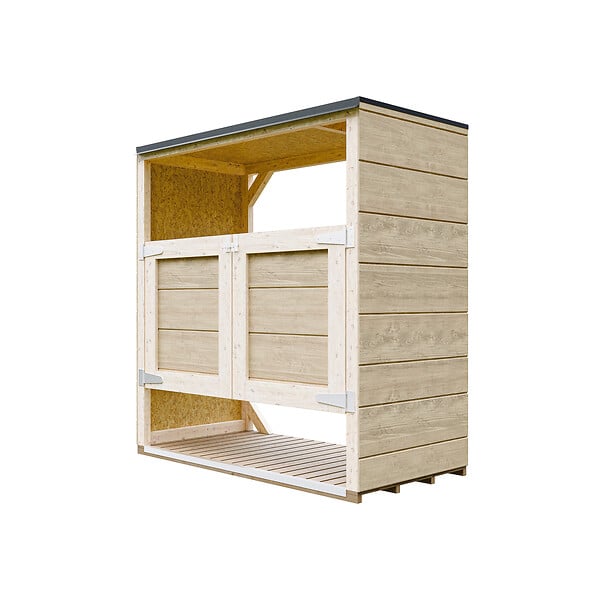 TIMBELA - Abri de jardin pour poubelles 2x240L TIMBELA M980A - large