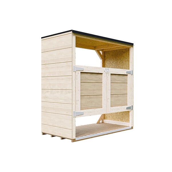 TIMBELA - Abri de jardin pour poubelles 2x240L TIMBELA M980A - large