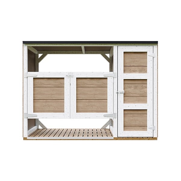 TIMBELA - Abri de jardin pour poubelles 2x240L TIMBELA M981A-TERRA BROWN - large