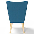 ID MARKET - Fauteuil scandinave IVAR en tissu bleu canard - vignette