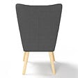 ID MARKET - Fauteuil scandinave IVAR en tissu gris anthracite - vignette