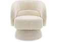 HABITAT ET JARDIN - Fauteuil pivotant en tissu bouclette "Franklin" - 74 x 75 x 75 cm - Beige - vignette