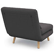 ID MARKET - Fauteuil convertible ROMEO lit d'appoint 1 place 80x190 cm tissu gris anthracite - vignette