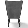 ID MARKET - Fauteuil scandinave ANIA en velours gris - vignette