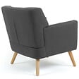 ID MARKET - Fauteuil scandinave LIV en tissu gris anthracite - vignette