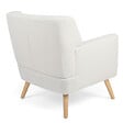 ID MARKET - Fauteuil scandinave LIV en tissu bouclette blanc - vignette