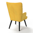 ID MARKET - Fauteuil scandinave ANIA velours jaune - vignette