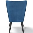 ID MARKET - Fauteuil scandinave ANIA avec repose pieds velours bleu - vignette