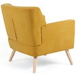 ID MARKET - Fauteuil scandinave LIV en tissu jaune moutarde - vignette