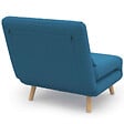 ID MARKET - Fauteuil convertible ROMEO lit d'appoint 1 place 80x190 cm tissu bleu canard - vignette