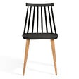ID MARKET - Lot de 4 chaises LILY noires pour salle à manger - vignette