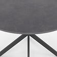 ID MARKET - Table à manger ronde JASPE 6 personnes plateau effet béton pied araignée gris anthracite 110 cm - vignette