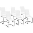 ID MARKET - Lot de 6 chaises MIA blanches pour salle à manger - vignette
