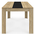 ID MARKET - Table à manger rectangle GEORGIA 8 personnes imitation hêtre et noire 160 x 80 cm - vignette