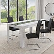 ID MARKET - Lot de 4 chaises MIA noires pour salle à manger - vignette