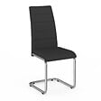 ID MARKET - Lot de 4 chaises MIA noires pour salle à manger - vignette