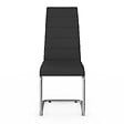 ID MARKET - Lot de 4 chaises MIA noires pour salle à manger - vignette