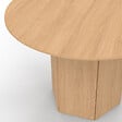 ID MARKET - Table à manger ronde BERTHE 6 personnes pied hexagonal bois effet hêtre 110 cm - vignette