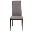 ID MARKET - Lot de 6 chaises ROMANE grises pour salle à manger - vignette