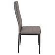 ID MARKET - Lot de 6 chaises ROMANE grises pour salle à manger - vignette