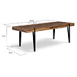 ID MARKET - Table à manger extensible rectangle AUSTRIA 8-12 personnes bois pied épingle noir 200-240 cm - vignette