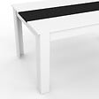 ID MARKET - Table à manger rectangle GEORGIA 8 personnes blanche et noire 160 x 80 cm - vignette