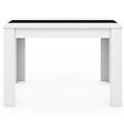 ID MARKET - Table à manger rectangle ROZY 4 personnes blanche et noire 110 cm - vignette
