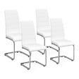 ID MARKET - Lot de 4 chaises MIA blanches pour salle à manger - vignette