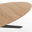ID MARKET - Table à manger ovale ALIX 10 personnes pied araignée bois et noir 200 cm - vignette