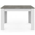 ID MARKET - Table à manger rectangle ROZY 4 personnes blanc plateau effet béton 110 cm - vignette
