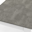ID MARKET - Table à manger rectangle ROZY 4 personnes blanc plateau effet béton 110 cm - vignette