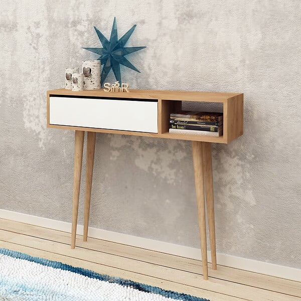 HABITAT ET JARDIN - Console en bois "Oseyo" - 100 x 30 x 94 cm - Marron - large