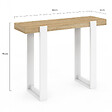 ID MARKET - Console PHOENIX bois et blanc - vignette
