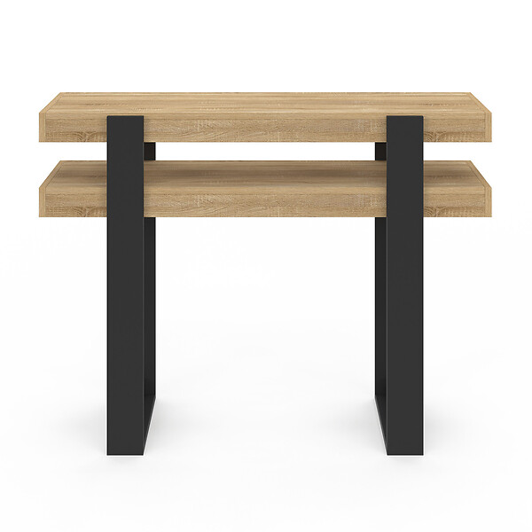 ID MARKET - Console double PHOENIX bois et noir - large