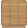 ID MARKET - Commode ROSIE 3 tiroirs 80 cm façon hêtre design minimaliste - vignette